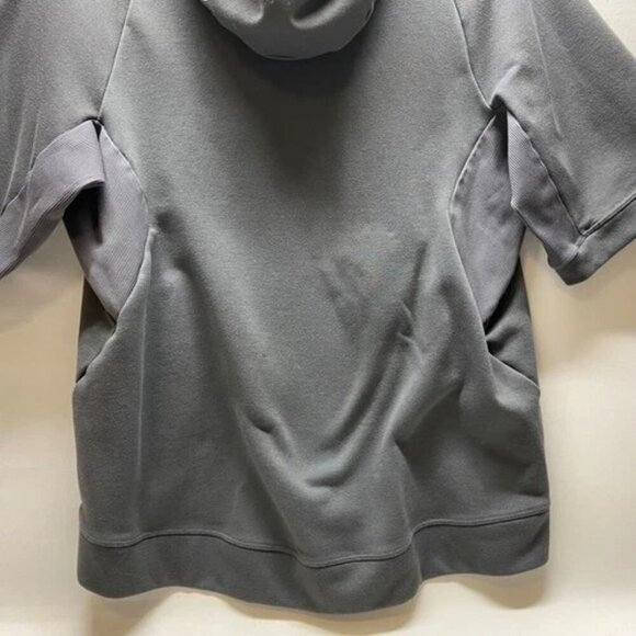 Nike Short Sleeve Hoodie Men's Large Gray Dri-Fit Basketball Activewear Top GUC - Picture 6 of 11